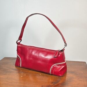 Vintage Y2K Tommy Hilfiger Retro Red Leather Shoulder Bag
